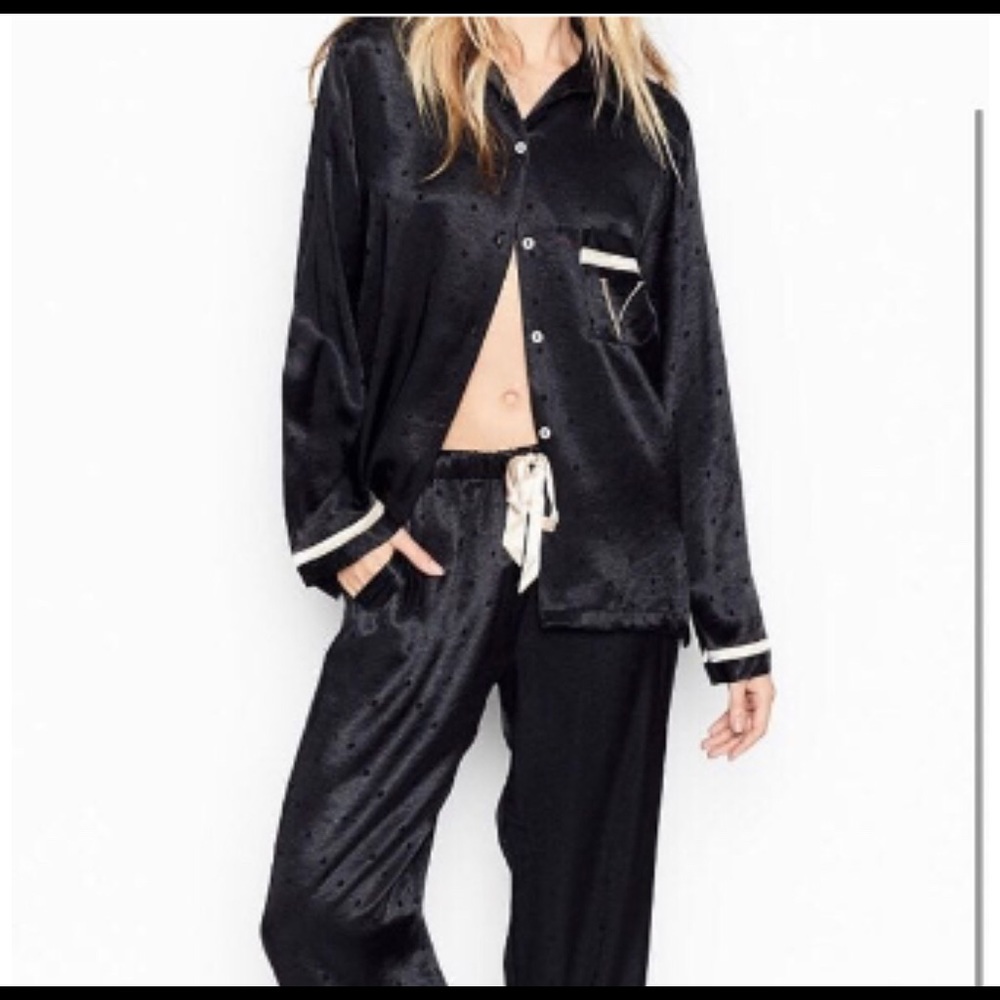 Victoria’s Secret black satin pajamas size small